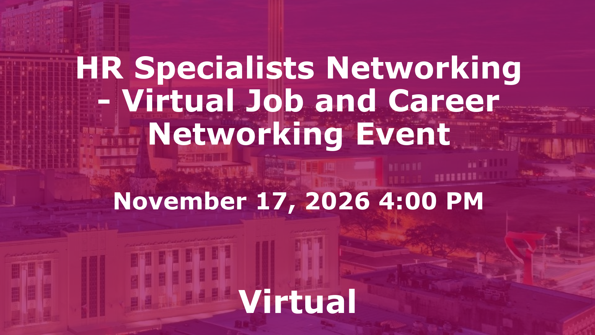 HR Specialists Networking - Virtual Job and Career Networking Event event image